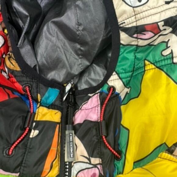 MEMBERS ONLY Y2K Nick. Rugrats ,Ren & Stimpy Puffer Jacket Size XL POP ART - Picture 8 of 8